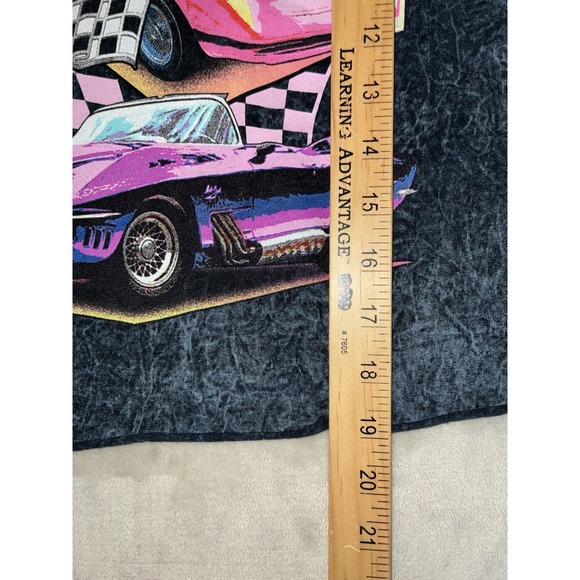 Chemistry T Shirt Women's M Gray Acid Wash Corvette Cropped Rolled Hem - Picture 5 of 5